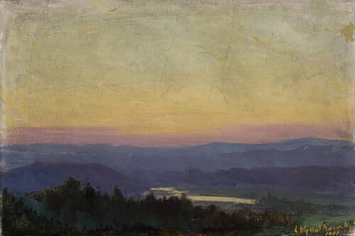 The Vistula near Tyniec at Sunset, 1901, Leon Wyczółkowski