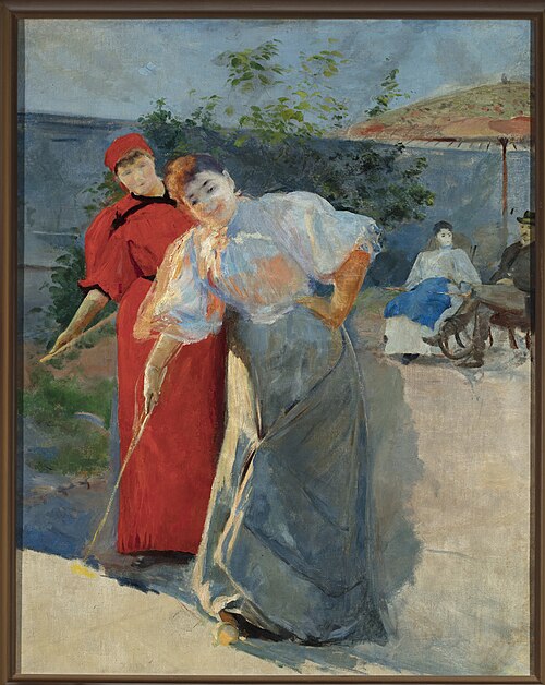Un jeu de croquet (détail)., 1892, Leon Wyczółkowski