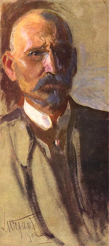 Self-portrait., 1902, Leon Wyczółkowski