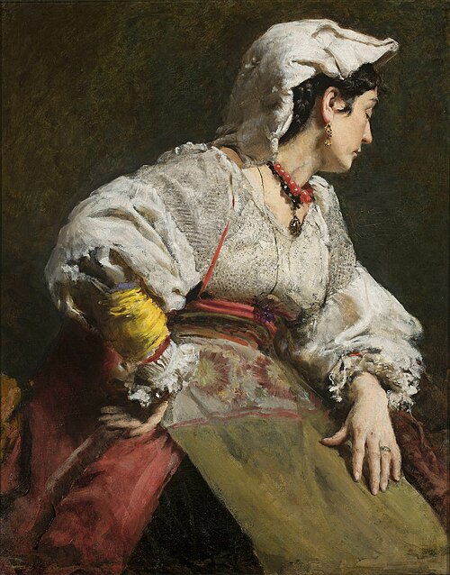Étude d'une italienne, 1876, Leon Wyczółkowski