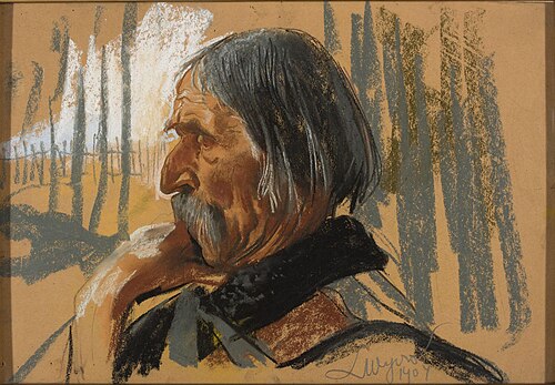 Portret Szymona Tatara, 1904, Leon Wyczółkowski