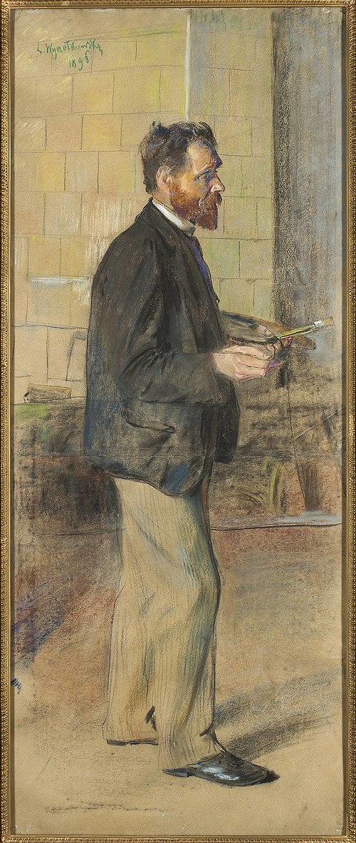 Portret malarza Wacława Koniuszki, 1896, Leon Wyczółkowski
