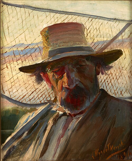 Fisherman with a Net, 1891, Leon Wyczółkowski