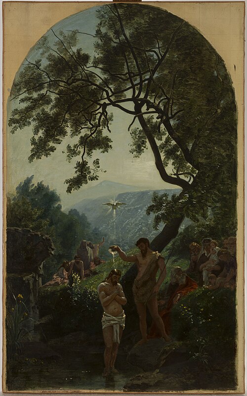 Esquisse pour l'église de la Trinité : Le Baptême du Christ, 1877, François-Louis Français