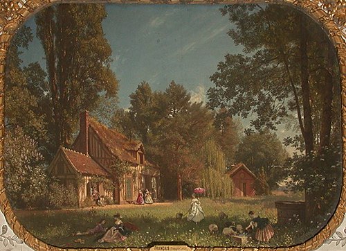 Vue du hameau de Chantilly, 1846, François-Louis Français