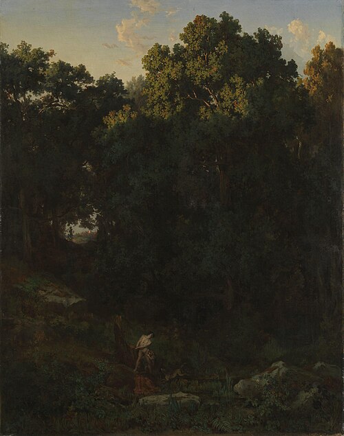 Landskap med Milon fra Kroton, 1863, François-Louis Français