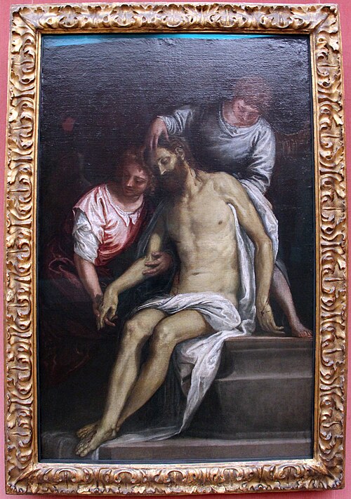 Der tote Christus im Grabe, von zwei trauernden Engeln gestützt, 1586, Paul Véronèse