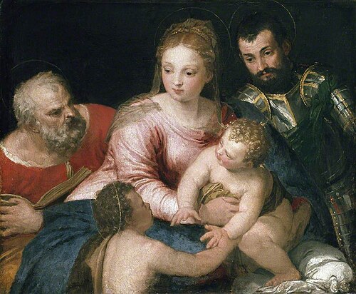 The Holy Family with the young St John the Baptist and St George, , Paul Véronèse