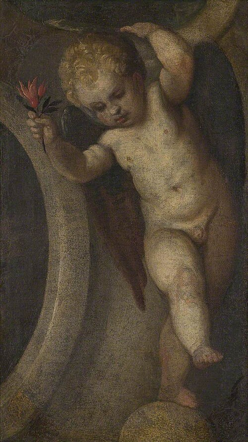 Putto with a Red Flower, , Paul Véronèse
