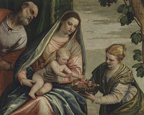 Sainte Famille avec sainte Dorothée, 1550, Paul Véronèse
