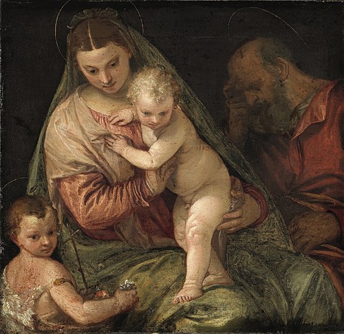 Holy Family with Young Saint John, 1550, Paolo Veronese