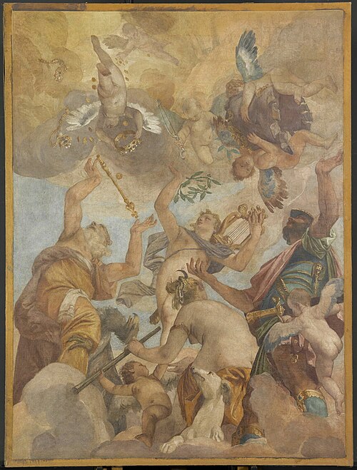 The Olympians: Jupiter, Apollo, Diana and Mars, 1557, Paolo Veronese