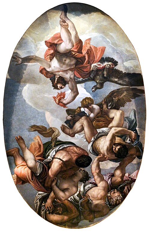 Jupiter Hurling Thunderbolts at the Vices, 1556, Paolo Veronese