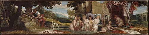 Actaeon Watching Diana and her Nymphs Bathing, , Paolo Veronese
