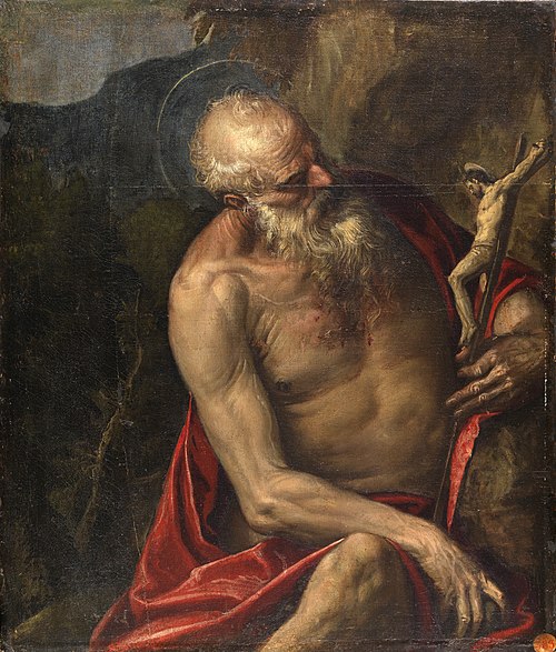Saint Jerome meditating, 1585, Paolo Veronese