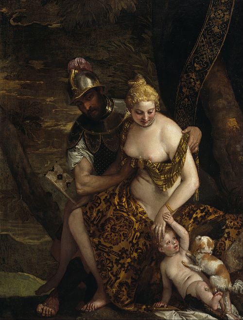 Mars and Venus with Cupid and a Dog, 1580, Paolo Veronese