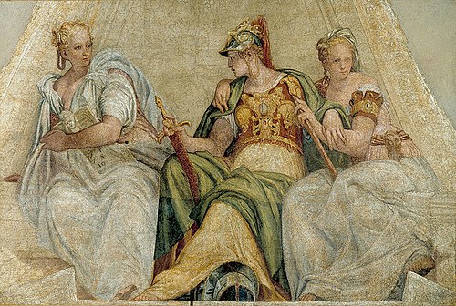 Minerva between Geometry and Arithmetics, 1551, Paolo Veronese