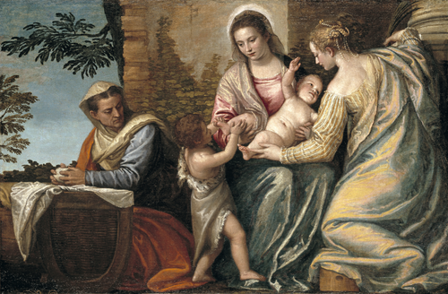 Vierge à l'Enfant avec sainte Élisabeth, saint Jean le Baptiste enfant et sainte Catherine, 1550, Paul Véronèse