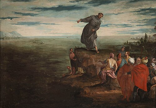 Saint Anthony Preaching to the Fish, 1580, Paolo Veronese