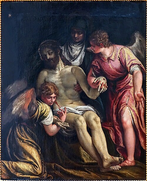 Le Christ pleuré par la Vierge et deux anges, 1600, Paul Véronèse