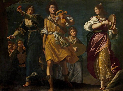 The Israelites celebrating David's Triumph over Goliath, 1624, Matteo Rosselli