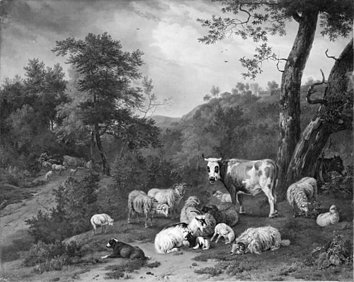 Wooded Country with Cattle, 1679, Jan Vermeer van Haarlem le jeu