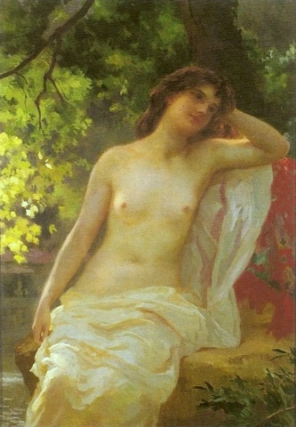 Seated Female Nude (Effluves d'Été), , Abel-Dominique Boyé
