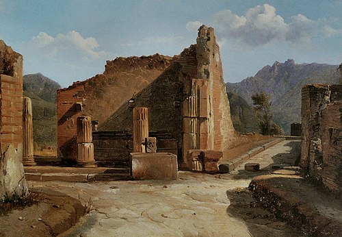 Le Forum triangulaire à Pompéi, 1850, Achille Etna Michallon