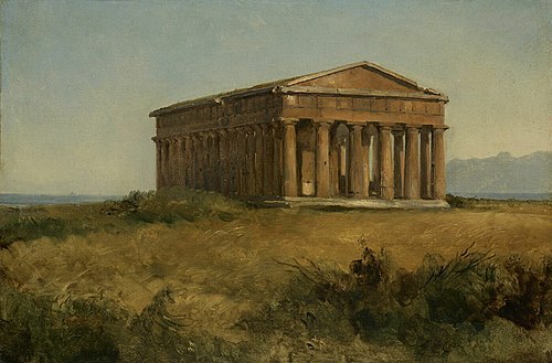 Le Temple de Neptune à Paestum, 1812, Achille Etna Michallon