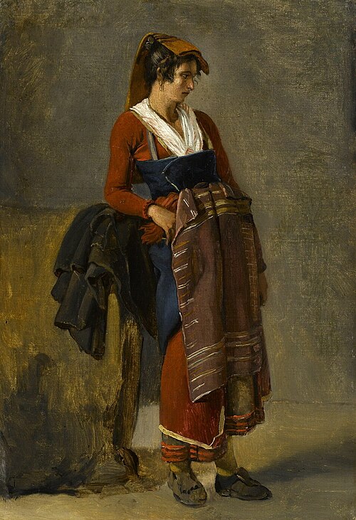Paysanne des environs de Rome, 1812, Achille Etna Michallon