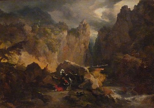 Paysage avec la mort de Roland, 1818, Achille Etna Michallon