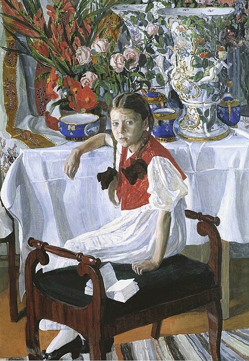 Fille avec porcelaine, 1916, Alexandre Golovine