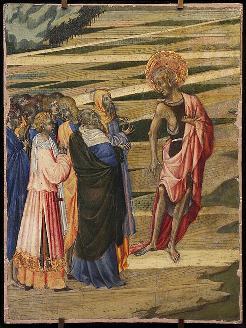 La Prédication de saint Jean Baptiste, 1450, Giovanni di Paolo