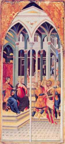 Saint John the Baptist Accusing Herod, 1450, Giovanni di Paolo
