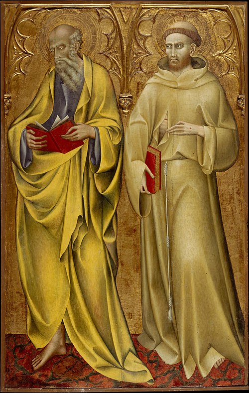 Saints Matthew and Francis, 1435, Giovanni di Paolo