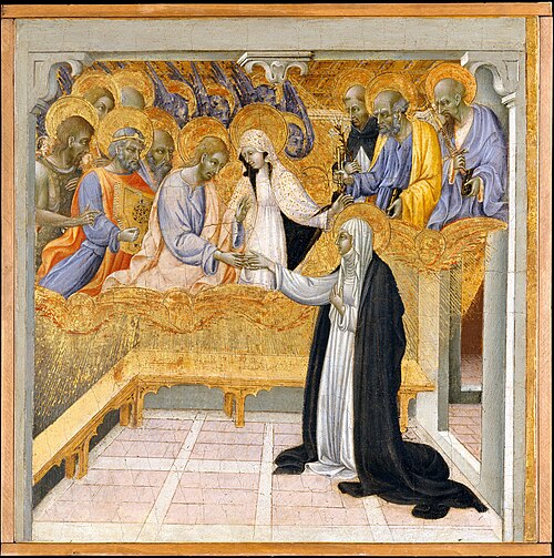Le Mariage mystique de Sainte Catherine de Sienne, 1460, Giovanni di Paolo