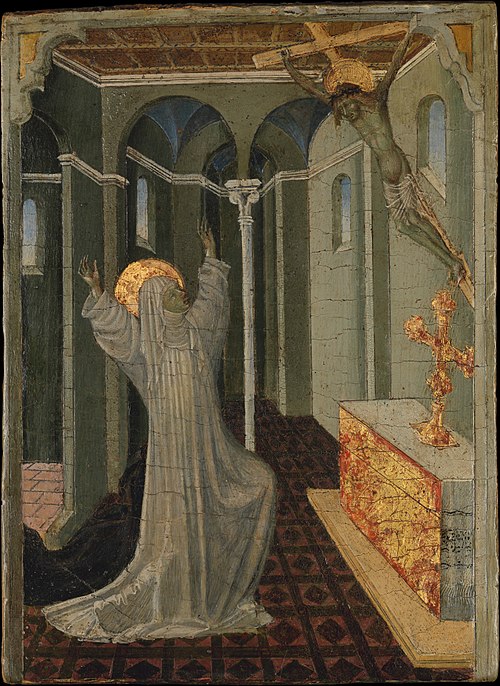 Saint Catherine of Siena Receiving the Stigmata, 1450, Giovanni di Paolo