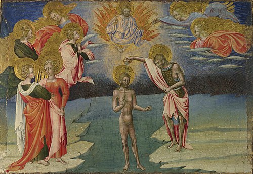 The Baptism of Christ: Predella Panel, 1454, Giovanni di Paolo