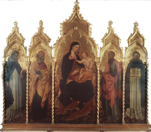Vierge à l'Enfant et saints, 1445, Giovanni di Paolo