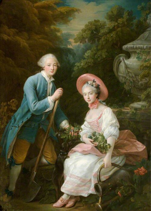 The Prince and Princess Condé Dressed as Gardeners (1736 - 1818 and 1737 - 1760), 1757, François-Hubert Drouais