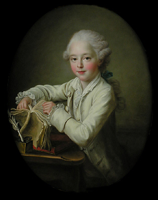 Portrait of marquis de Briges, aged 7, 1768, François-Hubert Drouais