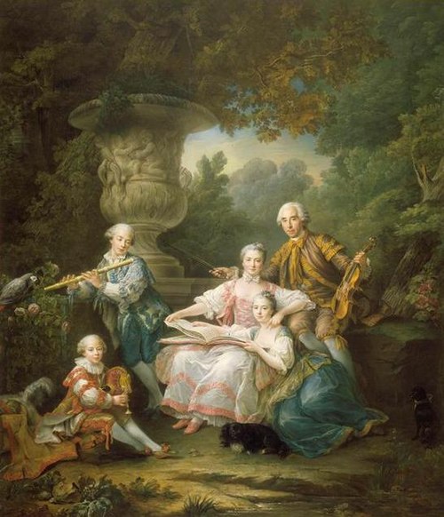 La famille de Sourches, 1756, François-Hubert Drouais