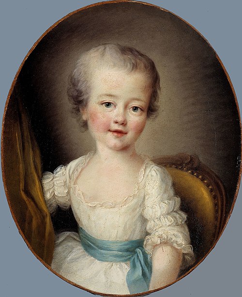 Portrait de petite fille en robe blanche, dite Alexandrine Lenormant d'Etiolles, 1701, François-Hubert Drouais