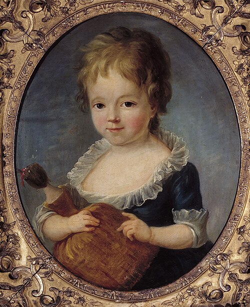 Portrait d'une petite fille tenant une poupée, 1701, François-Hubert Drouais