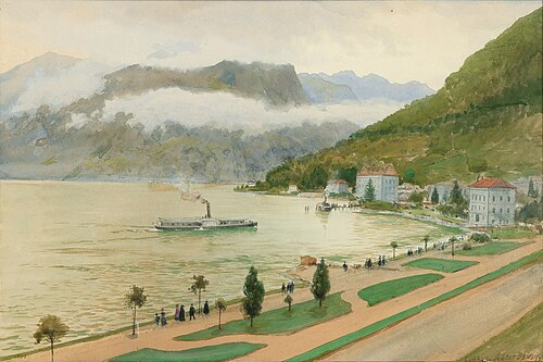 Der Luganer See, 1936, Albert Nikolayevitch Benois