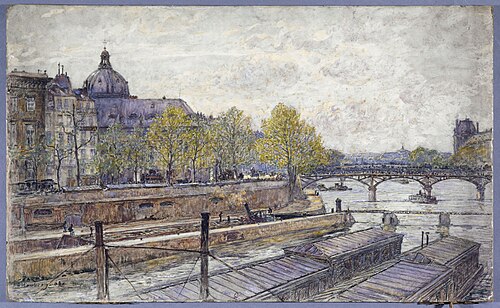 Le quai Conti et le pont des Arts, 1905, Frédéric Anatole Houbron
