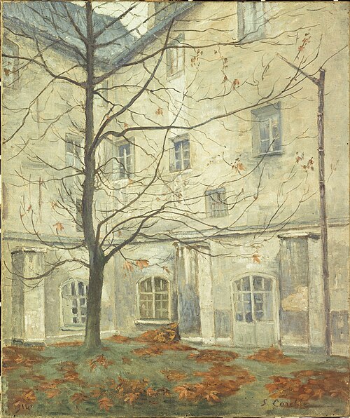 La Cour Lacordaire, au couvent des Carmes, rue de Vaugirard, 1911, Georges Émile Carette