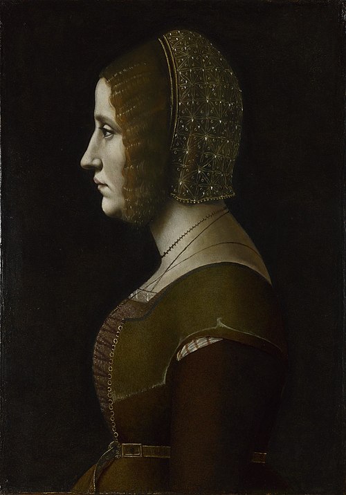 Profile Portrait of a Lady, 1500, Giovanni Ambrogio de Predis