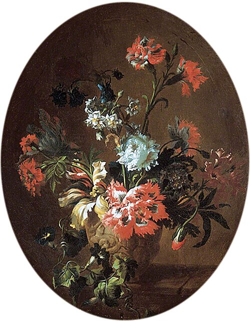 Flowers in a Stone Vase, , Nicolas Baudesson