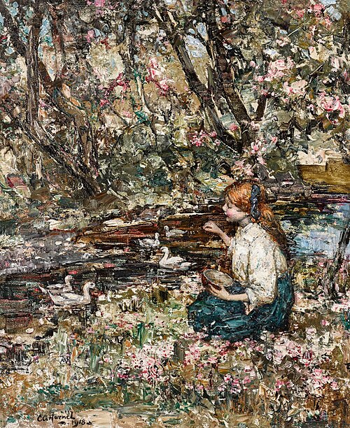 Feeding the Ducks, , Edward Atkinson Hornel